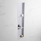 MONDIAZ EASY Nis 149,5x29,5cm in solid surface kleur Cale | Cale. 3 vakken  geschikt voor in- of opbouw